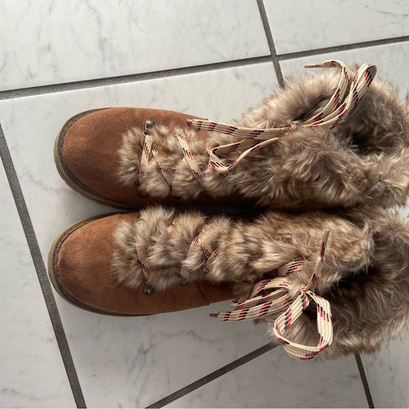 Universal Thread | Shoes | Universal Thread Fur Lace Up Boots | Poshmark